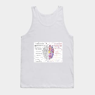 Left and right brain function Tank Top